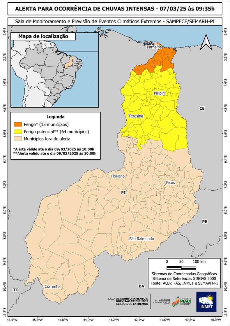 Imagem relacionada ao alerta de chuva